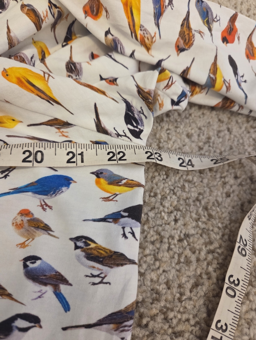 NWT Svaha USA Cotton Jersey Knit Stretch Dress Ruffle Hem Bird Watcher XXL / 2X - Picture 8 of 8